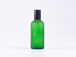 Grünglasflasche 100ml, mit Roll-On Glas/Stahl